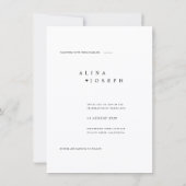 Boho Minimalist Budget Arch Photo Wedding Einladung (Rückseite)