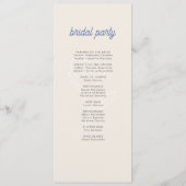 Boho-Minimalist Frühlings-Blumenhochzeit Programm (Rückseite)