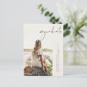 Boho-Minimalist-Kalligrafie-Bogenfoto-Abschluss Einladungspostkarte