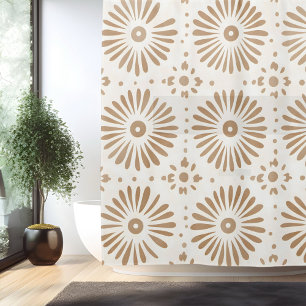 Boho-Minimalist-Mandala-Duschvorhang Duschvorhang