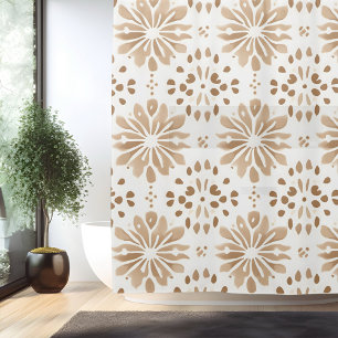 Boho-Minimalist-Mandala-Duschvorhang Duschvorhang
