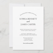 Boho-Minimalist-modernes Hochzeitsdesign Einladung (Vorderseite)