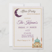 Boho-Minimalist-Moschee-Ramadan-Iftar-Party Einladung (Vorderseite)