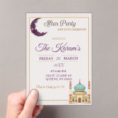 Boho Minimalist Mosque Ramadan Iftar Party Acryleinladungen (Insitu (Handheld))