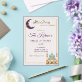 Boho Minimalist Mosque Ramadan Iftar Party Acryleinladungen (In Situ (Hochzeit))