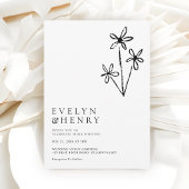 Boho Minimalist Simple Chic Wedding Einladung