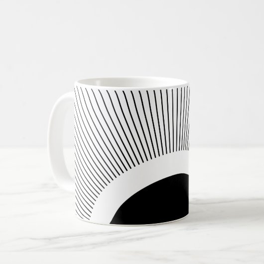 Boho Minimalist Sun Kaffeetasse (Vorderseite Links)