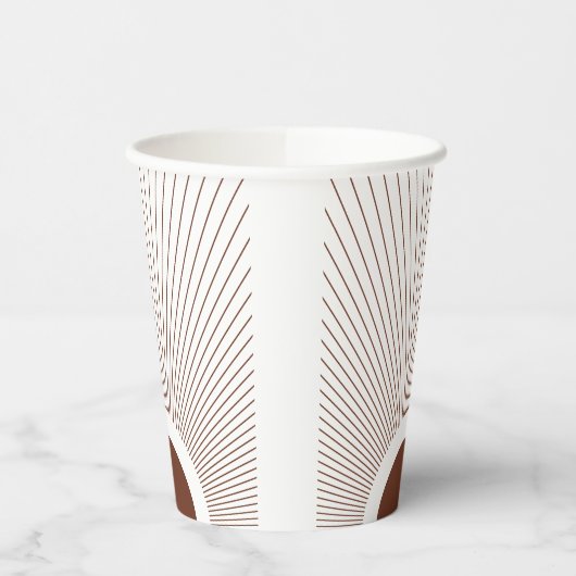 Boho Minimalist Sun Pappbecher (Links)