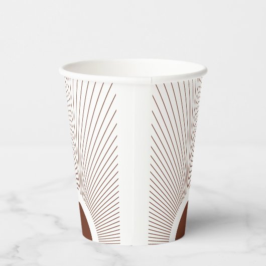 Boho Minimalist Sun Pappbecher (Rechts)