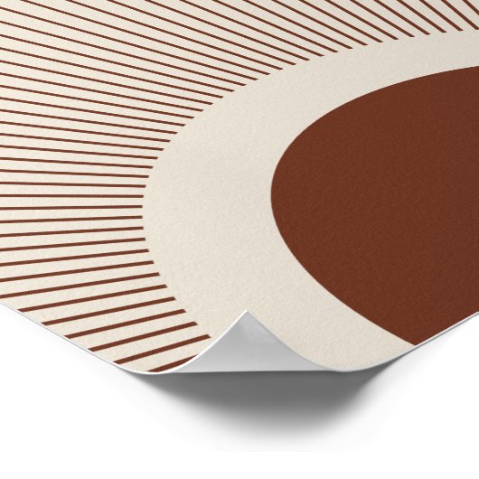 Boho Minimalist Sun Poster (Ecke)