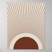 Boho Minimalist Sun Poster (Vorne)