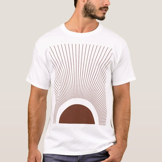 Boho Minimalist Sun T-Shirt (Vorderseite)