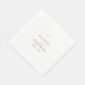Boho-Minimalist-Terrakotta-Hochzeitsfeier Serviette (Ecke)