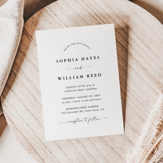 Boho Minimalist Wedding Einladung