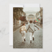 Boho Minimalisti 2 Fotos Invitación de Boda Einladung (Rückseite)