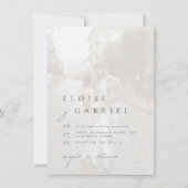 Boho Minimalisti 2 Fotos Invitación de Boda Einladung (Vorderseite)