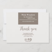 Boho Minimalistic Candle Making Dankeskarte (Vorderseite)