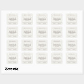 Boho Minimalistic Candle Making Label Quadratischer Aufkleber (Blatt)
