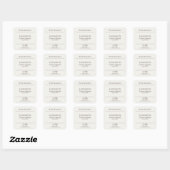 Boho Minimalistic Candle Making Label Quadratischer Aufkleber (Blatt)