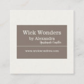 Boho Minimalistic Candle Making Quadratische Visitenkarte (Vorderseite)