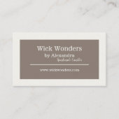 Boho Minimalistic Candle Making Visitenkarte (Vorderseite)