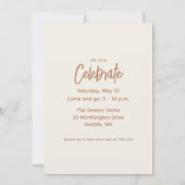 Boho Minimalistisch Abschluss Foto Announccard Ankündigung (Rückseite)