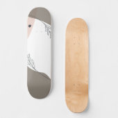 Boho Minimalistisch Abstrakt Skateboard (Vorderseite)