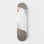 Boho Minimalistisch Abstrakt Skateboard (Vorderseite)