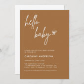 Boho Minimalistisch Baby Duwer Gender Neutral Einladung (Vorne/Hinten)