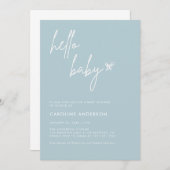 Boho Minimalistisch Baby Duwer Gender Neutral Einladung (Vorne/Hinten)