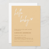 Boho Minimalistisch Baby Duwer Gender Neutral Einladung (Vorne/Hinten)