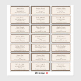 Boho Minimalistisch Baby ShowGuest Address Labels