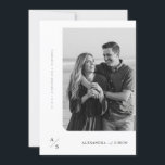 Boho Minimalistisch Black and White Monogram Weddi Einladung<br><div class="desc">Das Boho Minimalistisch Black and White Monogram Wedding Invitation,  perfekt für das moderne Ehepaar auf der Suche nach Eleganz und Romantik. Die Einladung zeigt ein minimalistisches Schwarz-Weiß-Design,  das ein wunderschönes Foto eines Paares hervorhebt.</div>