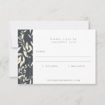 Boho Minimalistisch Black Botanical Zeichnend Hoch