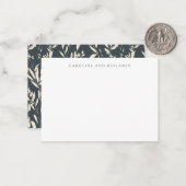 Boho Minimalistisch Black Floral Custom Geschenkve Mitteilungskarte (Vorderseite/Rückseite Beispiel)