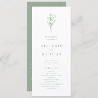 Boho Minimalistisch Botanicals Sage Green Wedding