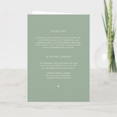 Boho Minimalistisch Botanicals Sage Green Wedding Programm (Rückseite)