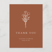 Boho Minimalistisch Botanicals Terracotta Vielen D Postkarte (Vorderseite)