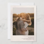 Boho Minimalistisch Botanische Blumenhochzeit Einladung (Rückseite)