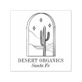 Boho Minimalistisch Cactus Line Art Business-Logo Permastempel (Design)