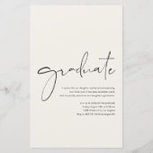 Boho Minimalistisch Calligraphy Arch Foto Abschlus (Rückseite)