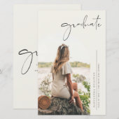 Boho Minimalistisch Calligraphy Arch Foto Abschlus (Vorne/Hinten)