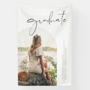 Boho Minimalistisch Calligraphy Arch Foto Abschlus Banner