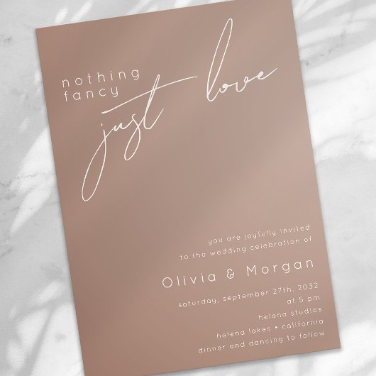 Boho Minimalistisch Calligraphy Script Wedding Einladung