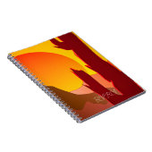 BOHO MINIMALISTISCH DESERT SUNSET GRAPHIE NOTIZBLOCK (Rechte Seite)