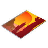 BOHO MINIMALISTISCH DESERT SUNSET GRAPHIE NOTIZBLOCK (Linke Seite)
