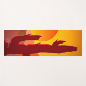 BOHO MINIMALISTISCH DESERT SUNSET GRAPHIE YOGAMATTE (Vorderseite (Horizontal))