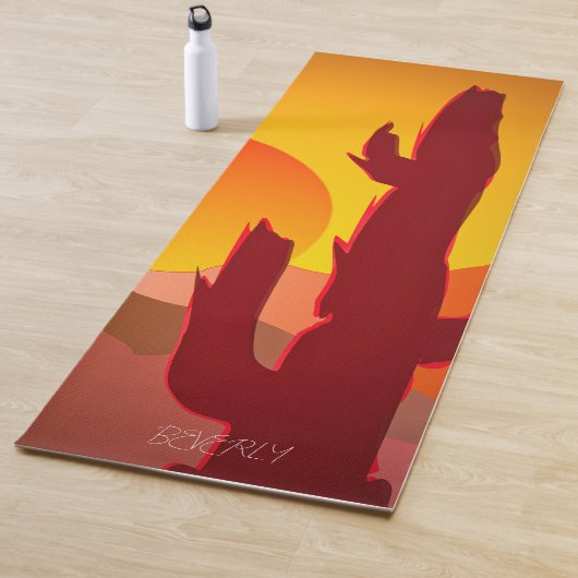 BOHO MINIMALISTISCH DESERT SUNSET GRAPHIE YOGAMATTE (Beispiel)