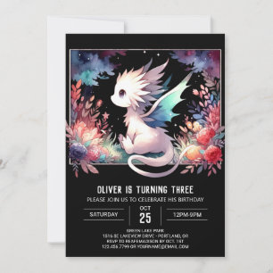 Boho Minimalistisch Dragon Birthday Einladung