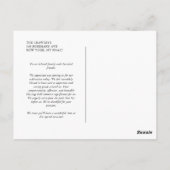Boho Minimalistisch Emerald Wedding Vielen Dank Postkarte (Rückseite)